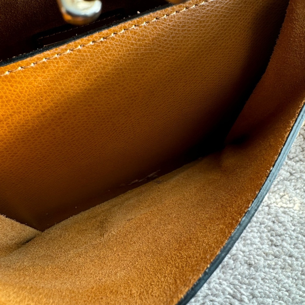 Mario Valentino Tan Crossbody Bag with Gold Accents - Picture 13 of 16